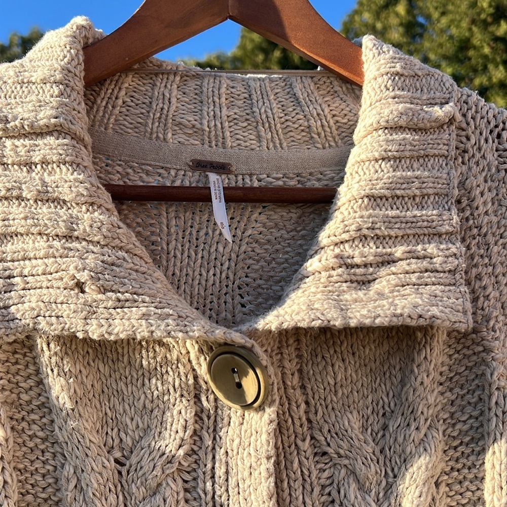 Free People Bonfire cable knit sweater - Picture 3 of 6